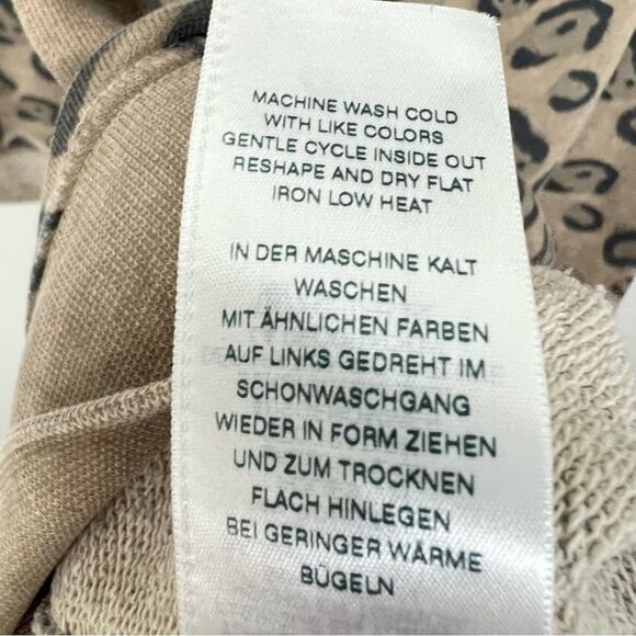 True Religion Long Sleeve Dress in Leopard sz M Cozy Cotton Blend Pullover Tunic - Picture 7 of 8